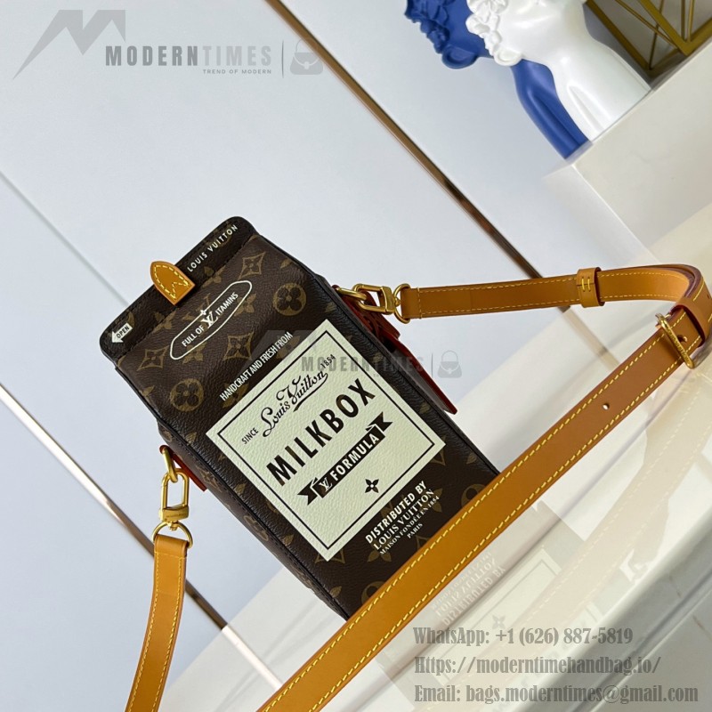 Louis Vuitton Milk M29326 Monogram canvas milk carton crossbody bag with removable leather strap