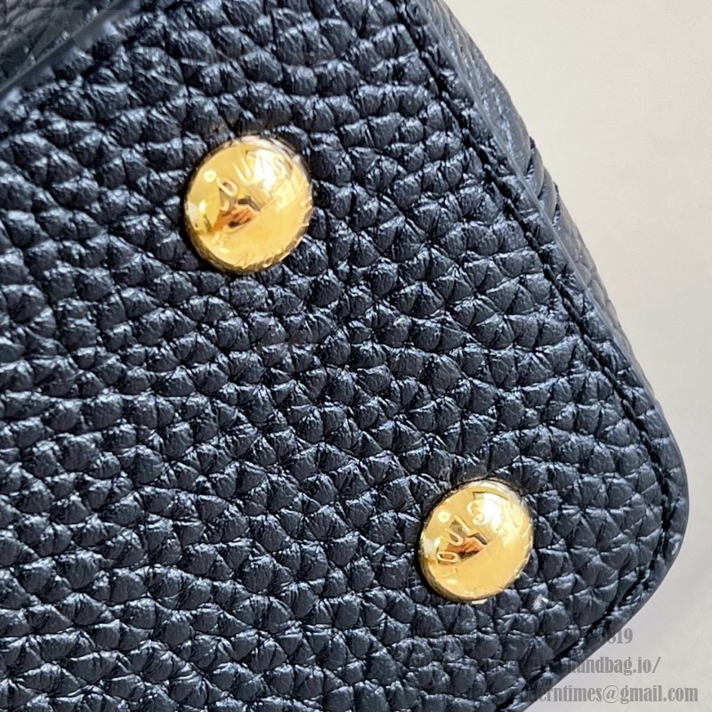 Louis Vuitton Capucines East West Mini M29443 Sunbeam Taurillon leather handbag with beaded chain