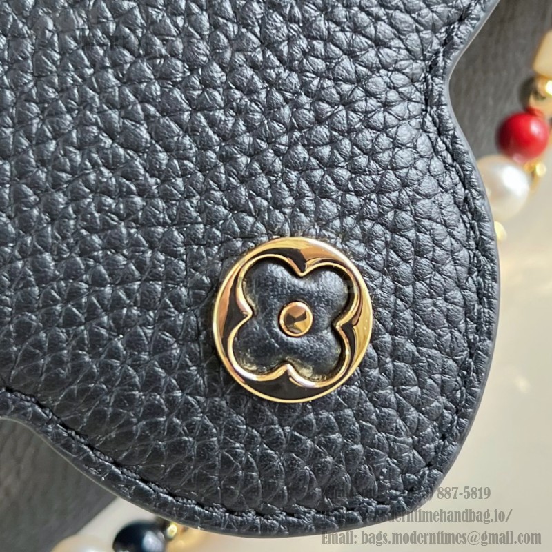 Louis Vuitton Capucines East West Mini M29443 Sunbeam Taurillon leather handbag with beaded chain