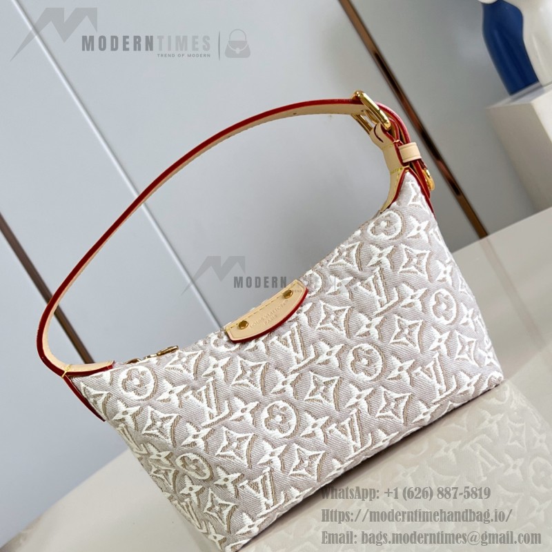 Louis Vuitton Pochette Hills M29879 Monogram Emblème jacquard handbag with cowhide leather trim