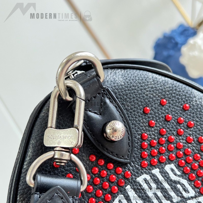 Louis Vuitton Speedy P9 Bandoulière 30 M26176 Nigo pink stud Monogram leather handbag