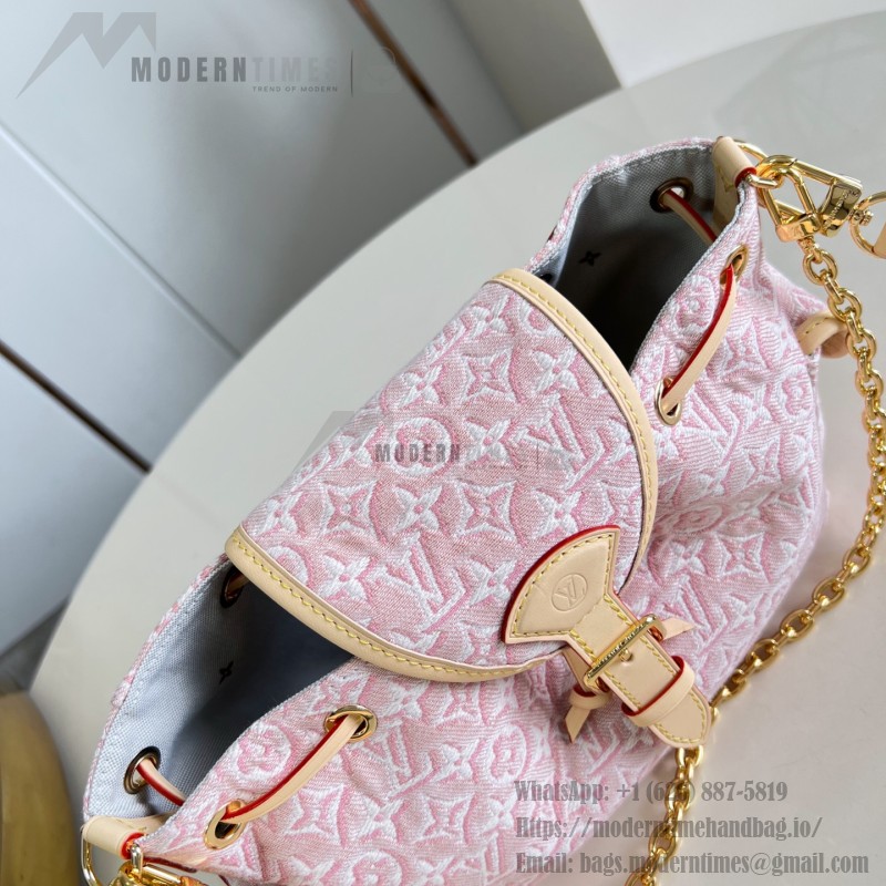 Louis Vuitton Odyssée Small M29974 Monogram Emblème jacquard canvas handbag with leather address tag
