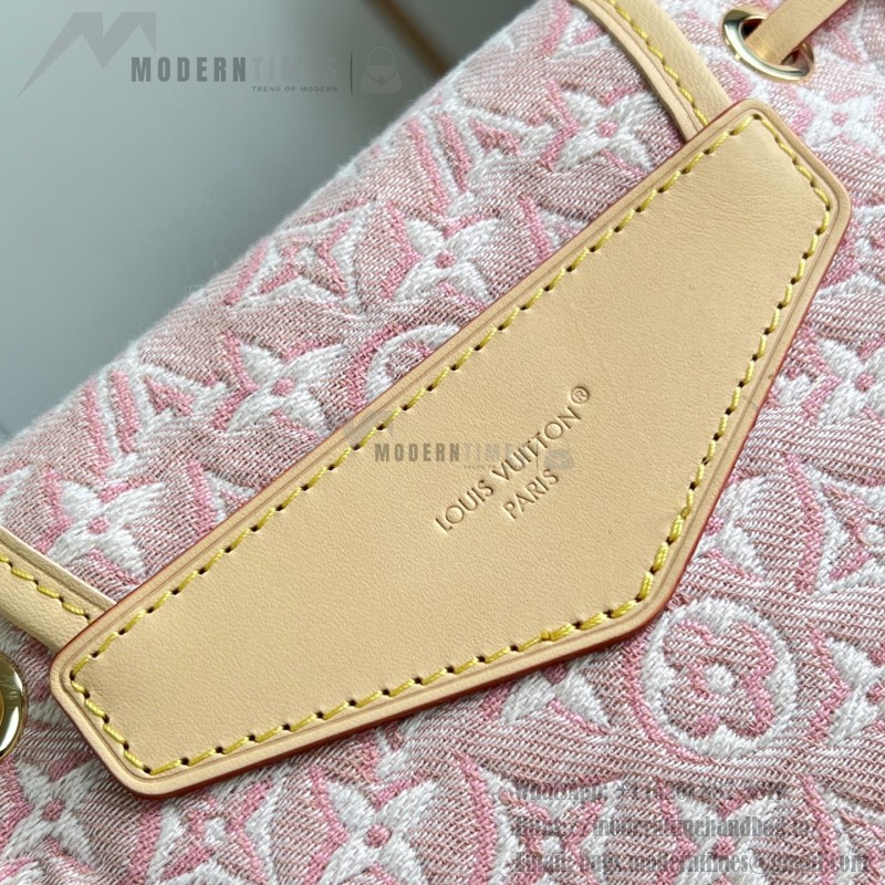 Louis Vuitton Odyssée Small M29974 Monogram Emblème jacquard canvas handbag with leather address tag