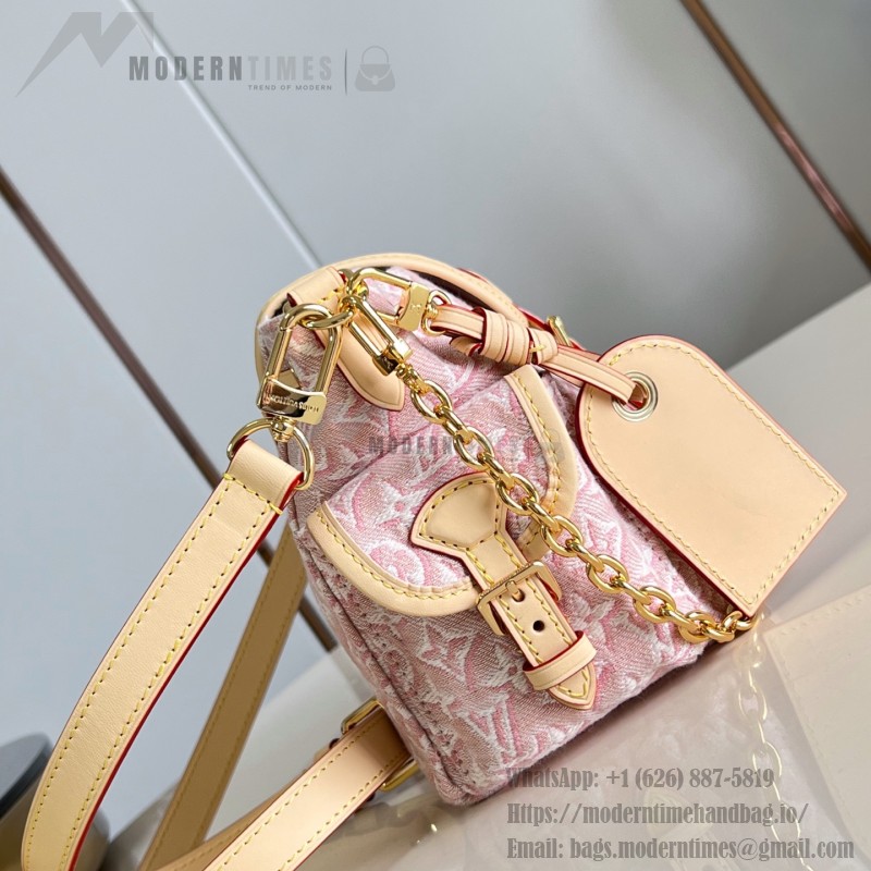 Louis Vuitton Odyssée Small M29974 Monogram Emblème jacquard canvas handbag with leather address tag