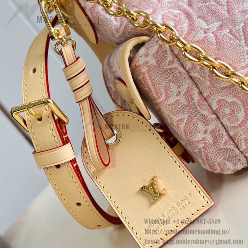 Louis Vuitton Odyssée Small M29974 Monogram Emblème jacquard canvas handbag with leather address tag