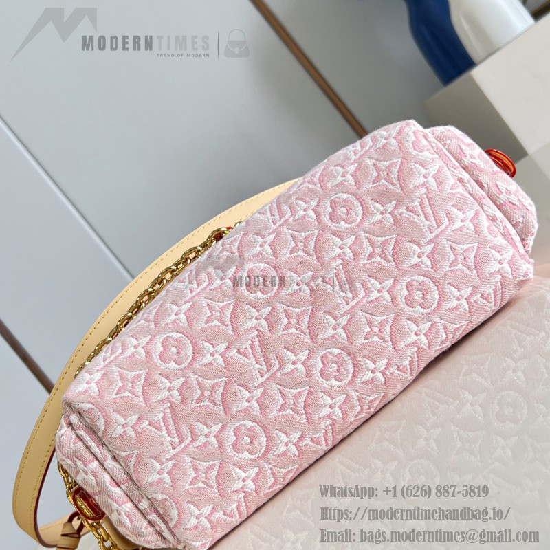 Louis Vuitton Odyssée Small M29974 Monogram Emblème jacquard canvas handbag with leather address tag