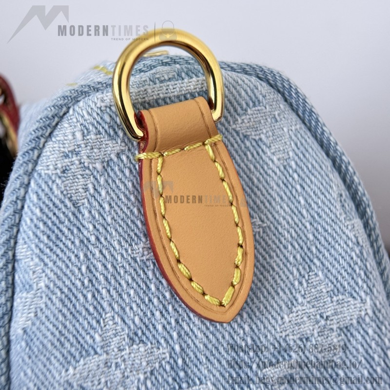 Louis Vuitton Nano Speedy M11212 denim mini handbag 16cm