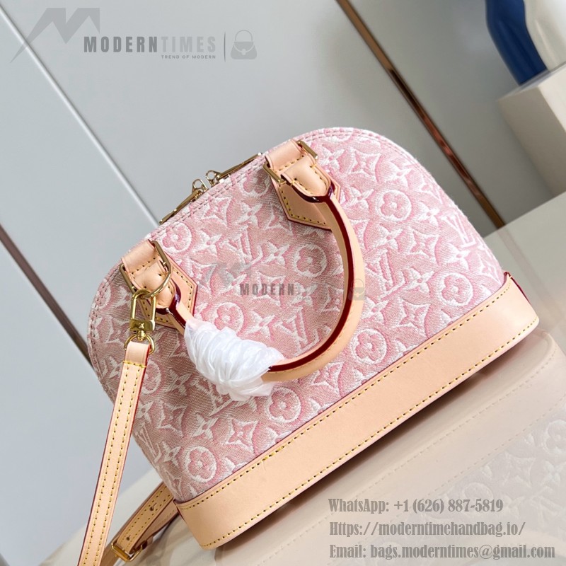 Louis Vuitton Alma BB M2A378 Monogram Emblème jacquard canvas handbag with VVN leather trim and padlock