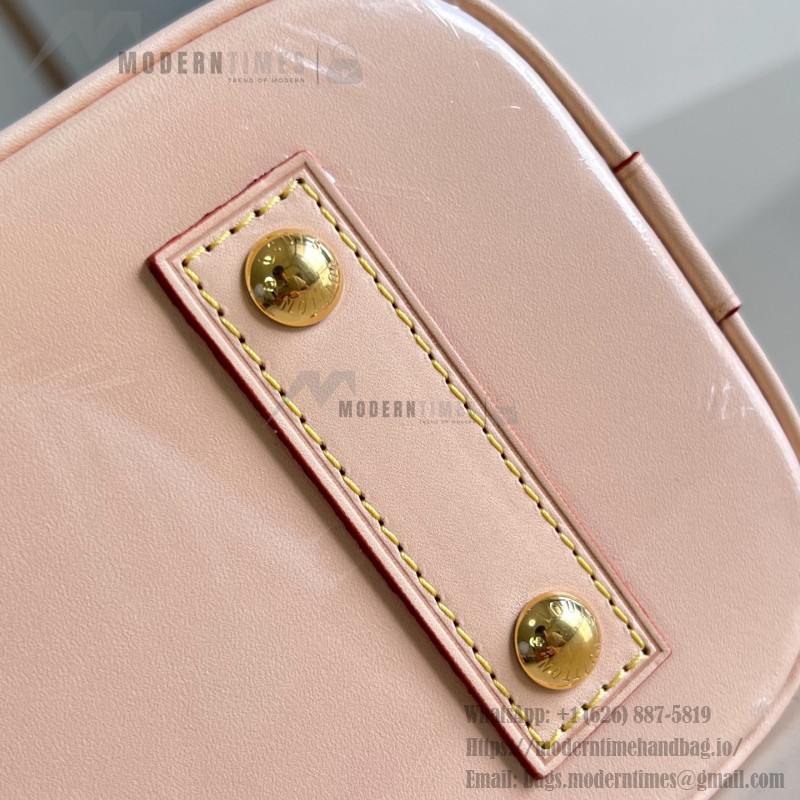 Louis Vuitton Alma BB M2A378 Monogram Emblème jacquard canvas handbag with VVN leather trim and padlock