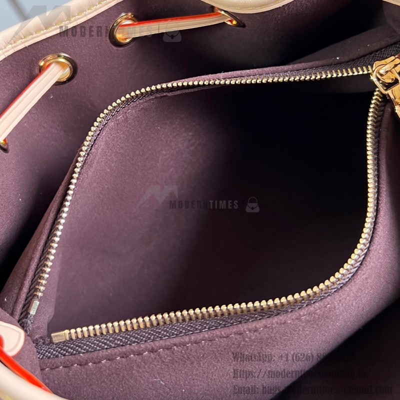 Louis Vuitton Nano Frivole M29537 Monogram canvas handbag with VVN leather trim and removable shoulder strap