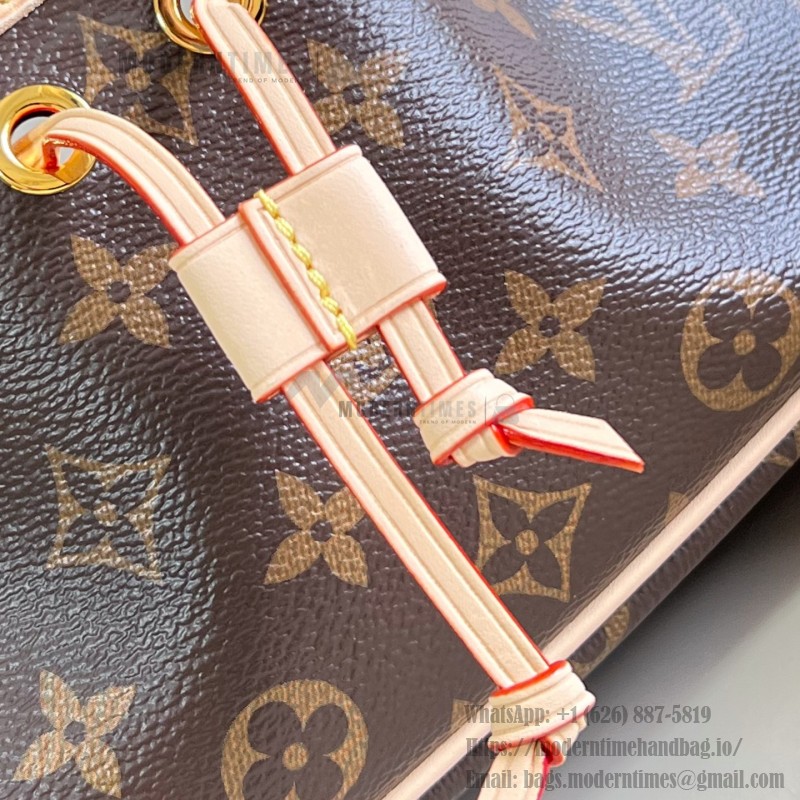Louis Vuitton Nano Frivole M29537 Monogram canvas handbag with VVN leather trim and removable shoulder strap