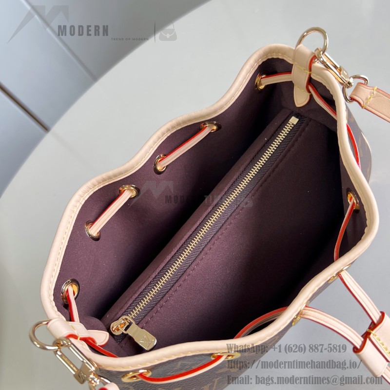 Louis Vuitton Nano Frivole M29537 Monogram canvas handbag with VVN leather trim and removable shoulder strap