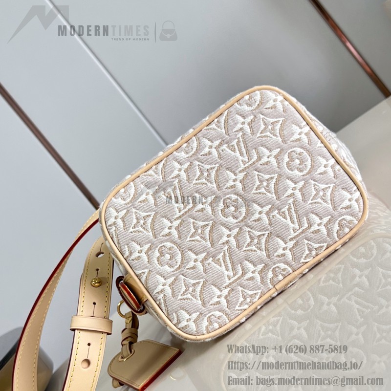 Louis Vuitton All In BB M2A377 Monogram Emblème jacquard canvas handbag with cowhide leather trim and padlock