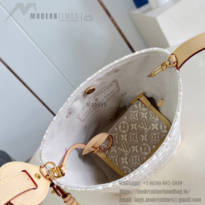 Louis Vuitton All In BB M2A377 Monogram Emblème jacquard canvas handbag with cowhide leather trim and padlock