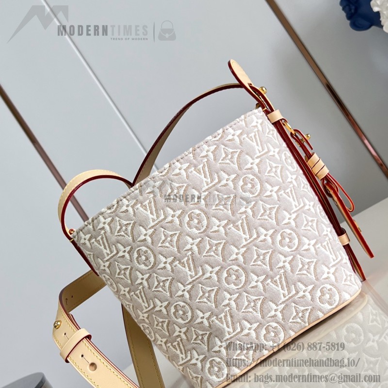 Louis Vuitton All In BB M2A377 Monogram Emblème jacquard canvas handbag with cowhide leather trim and padlock