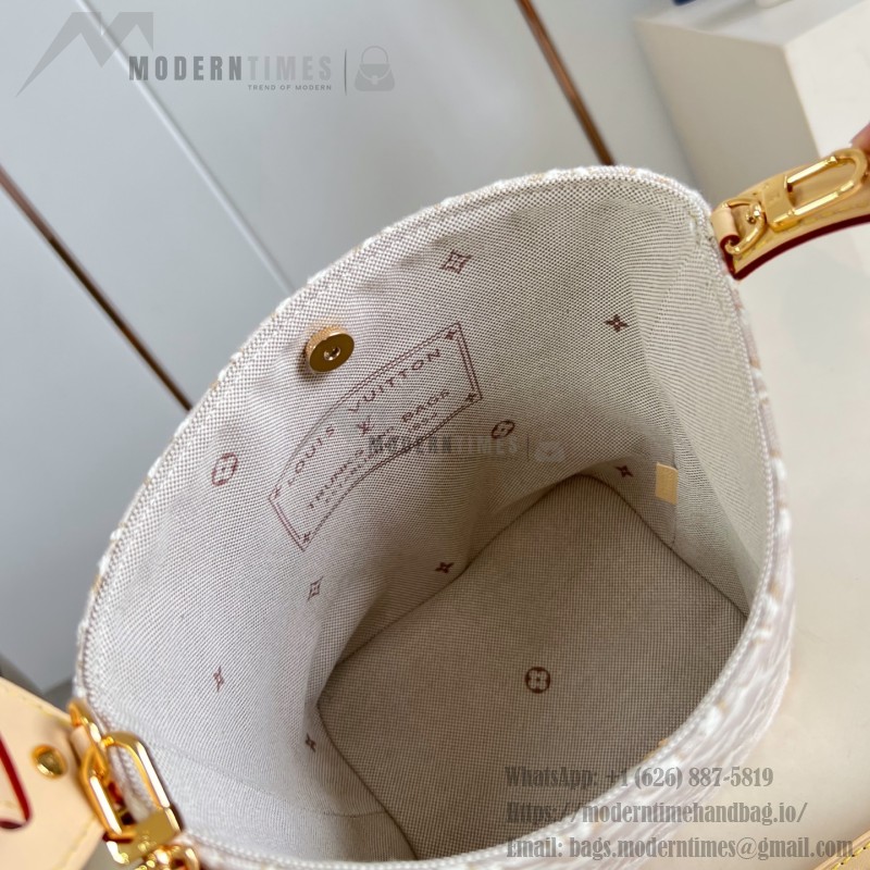 Louis Vuitton All In BB M2A377 Monogram Emblème jacquard canvas handbag with cowhide leather trim and padlock