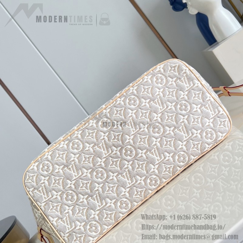  Louis Vuitton Neverfull MM M2A381 Monogram Emblème jacquard canvas tote bag with cowhide leather trim