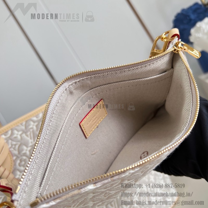  Louis Vuitton Neverfull MM M2A381 Monogram Emblème jacquard canvas tote bag with cowhide leather trim