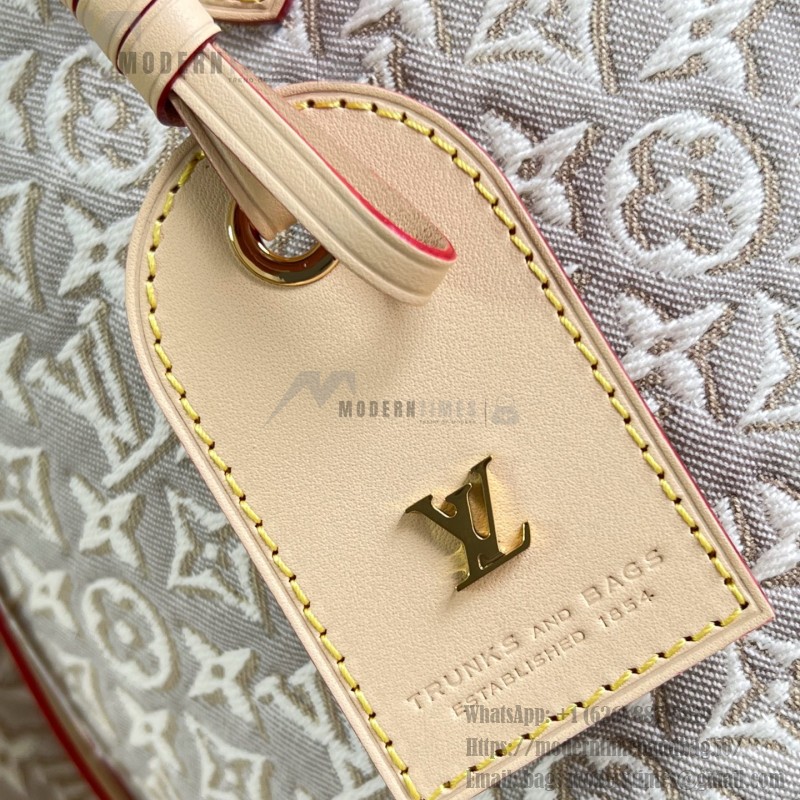  Louis Vuitton Neverfull MM M2A381 Monogram Emblème jacquard canvas tote bag with cowhide leather trim