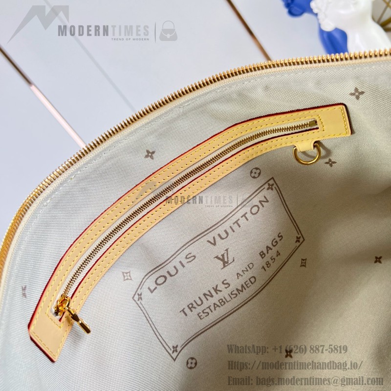 Louis Vuitton Keepall Bandoulière 45 M29670 Monogram Emblème linen cotton canvas travel bag