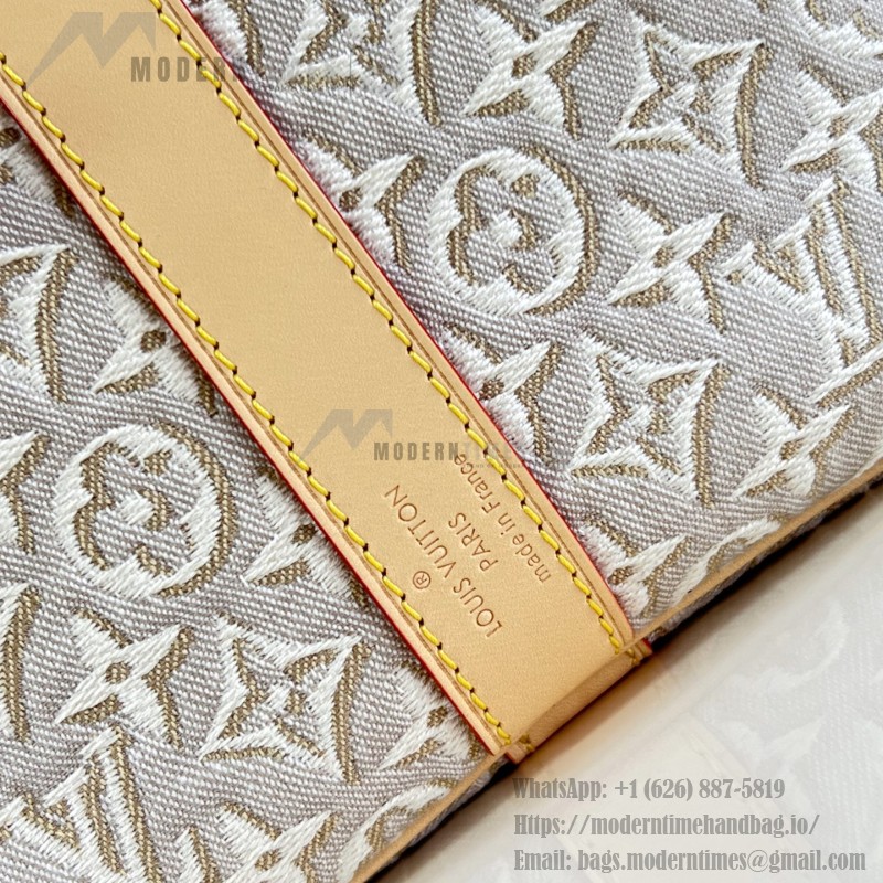 Louis Vuitton Keepall Bandoulière 45 M29670 Monogram Emblème linen cotton canvas travel bag