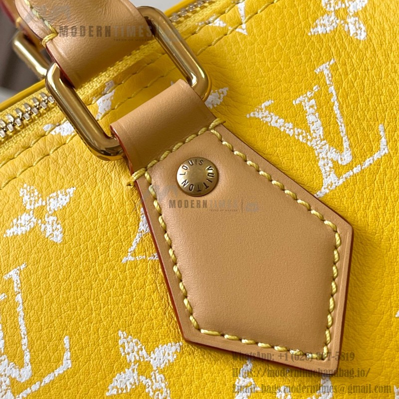 Louis Vuitton Bandoulière 25 M24426 yellow cowhide leather handbag from Pharrell Williams 2024 Fall Winter collection