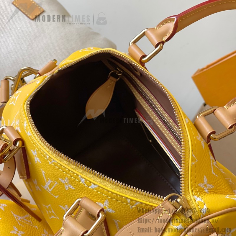 Louis Vuitton Bandoulière 25 M24426 yellow cowhide leather handbag from Pharrell Williams 2024 Fall Winter collection