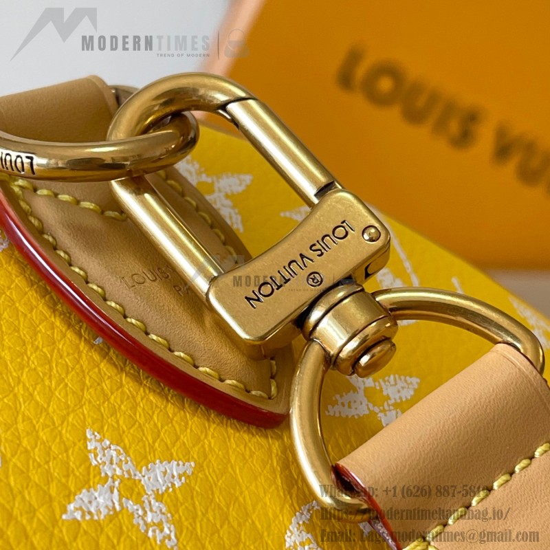 Louis Vuitton Bandoulière 25 M24426 yellow cowhide leather handbag from Pharrell Williams 2024 Fall Winter collection