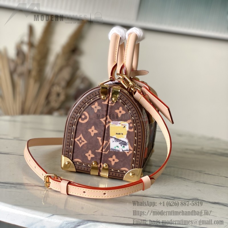 Louis Vuitton Speedy Trunk 20 M29470 Monogram travel sticker replica handbag