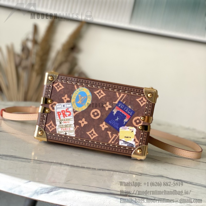 Louis Vuitton Speedy Trunk 20 M29470 Monogram travel sticker replica handbag