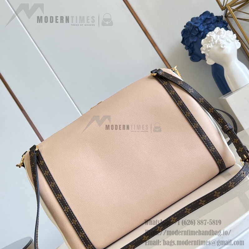 Louis Vuitton Express Medium M2A076 two-tone grained leather replica handbag with Monogram trim