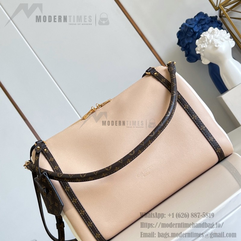 Louis Vuitton Express Medium M2A076 two-tone grained leather replica handbag with Monogram trim