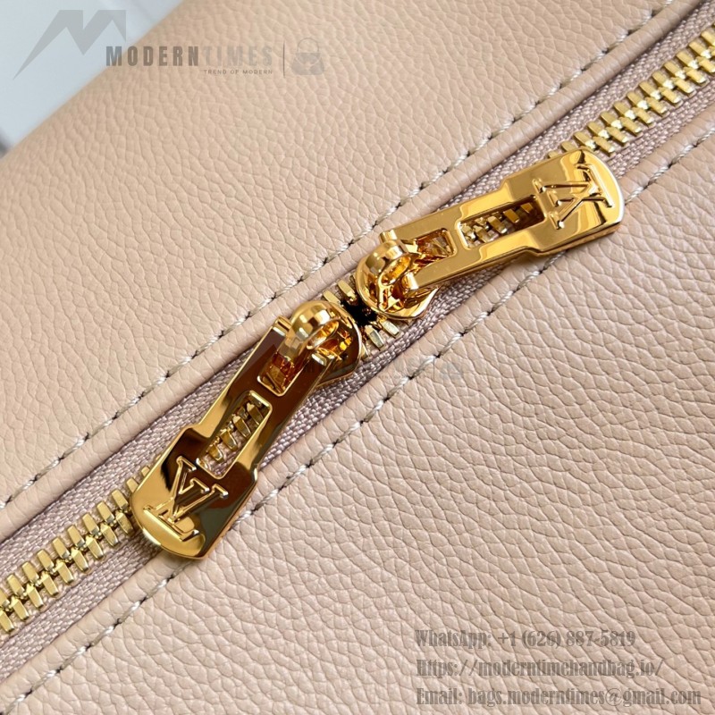 Louis Vuitton Express Medium M2A076 two-tone grained leather replica handbag with Monogram trim