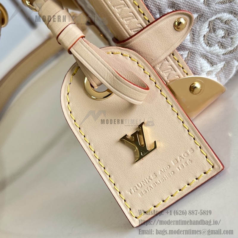  Louis Vuitton Side Trunk MM M2A145 Monogram Emblème jacquard canvas handbag with VVN trim and braided handle