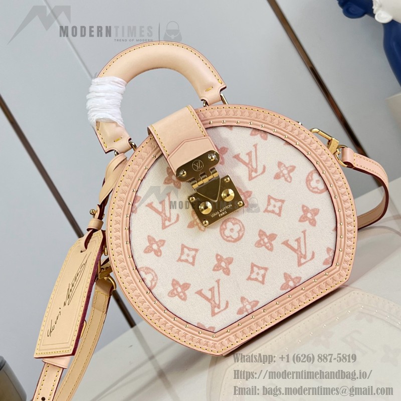  Louis Vuitton Boîte Chapeau PM M27961 Monogram Origine canvas bag with natural cowhide leather trim