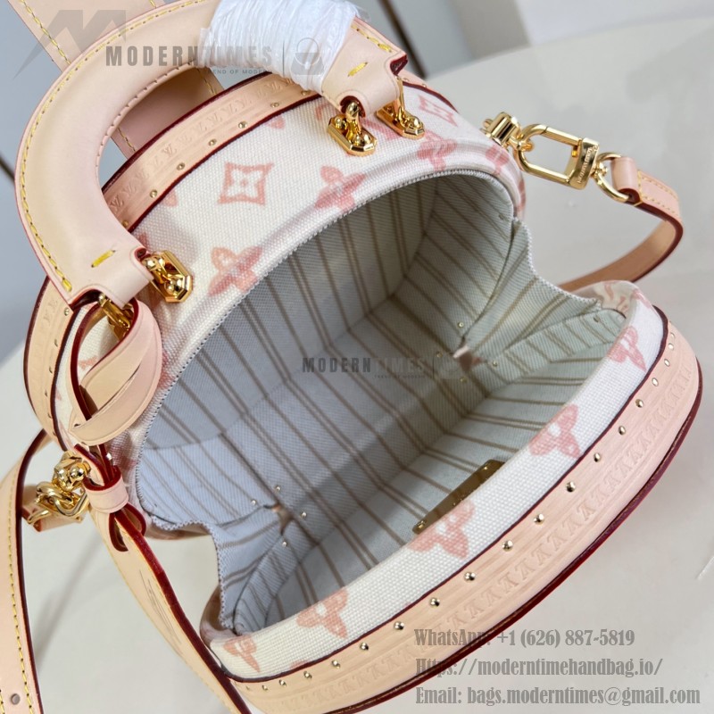  Louis Vuitton Boîte Chapeau PM M27961 Monogram Origine canvas bag with natural cowhide leather trim