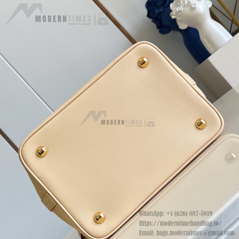 Louis Vuitton Noé M28714 Monogram Emblème jacquard shoulder bag with contrasting leather trim