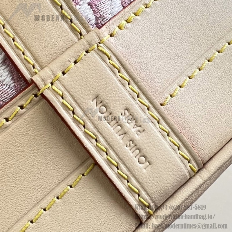 Louis Vuitton Noé M28714 Monogram Emblème jacquard shoulder bag with contrasting leather trim