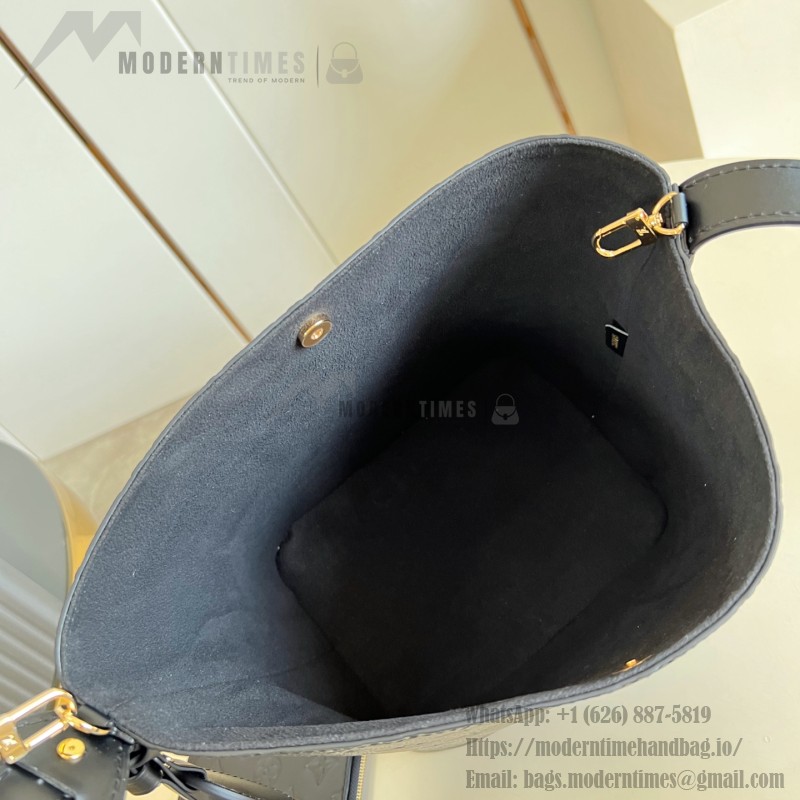 Louis Vuitton All In MM M29090 Monogram Empreinte leather bucket bag with polished clasp and name tag