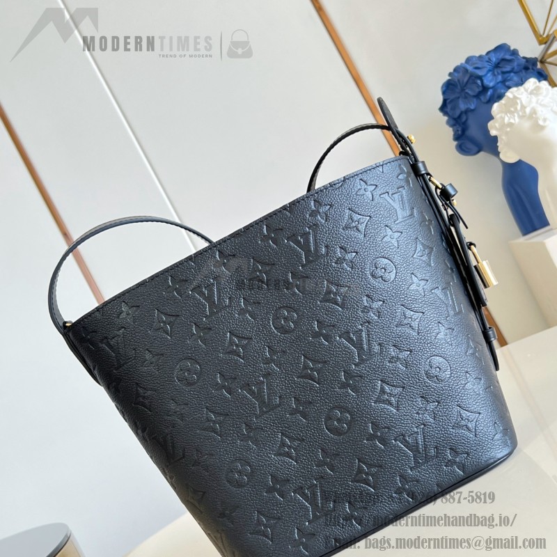 Louis Vuitton All In MM M29090 Monogram Empreinte leather bucket bag with polished clasp and name tag