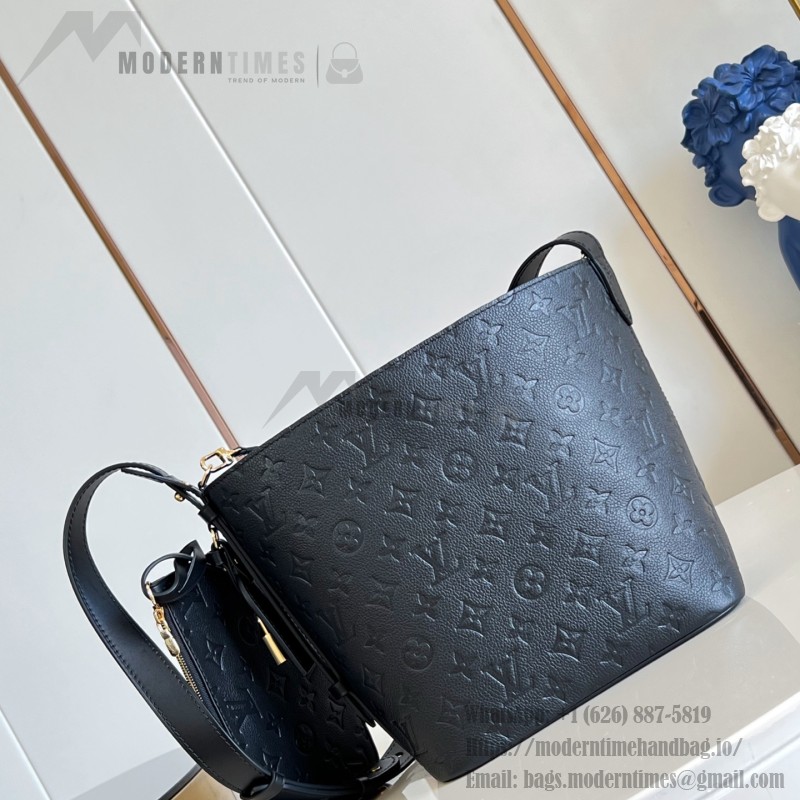 Louis Vuitton All In MM M29090 Monogram Empreinte leather bucket bag with polished clasp and name tag