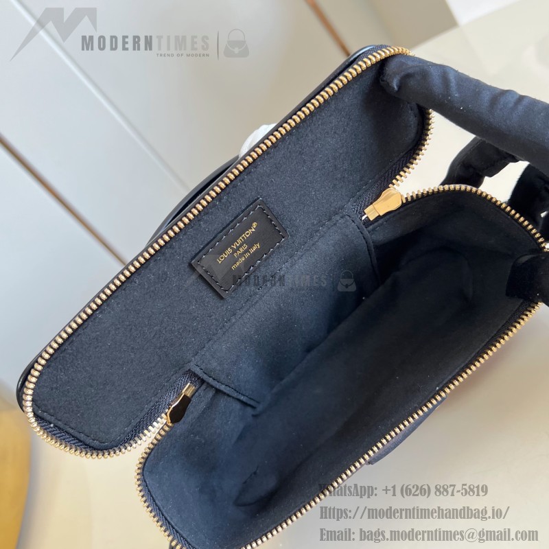 Louis Vuitton Vanity Pouch M29548 in Monogram and Monogram Reverse canvas with metal corners and removable chain