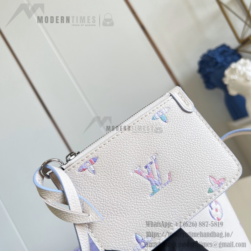  Louis Vuitton All In BB M29835 Link Quartz Monogram Empreinte leather bag with gradient pattern and removable pouch