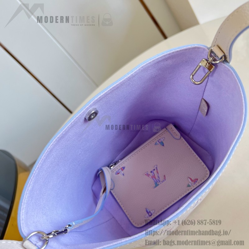  Louis Vuitton All In BB M29835 Link Quartz Monogram Empreinte leather bag with gradient pattern and removable pouch