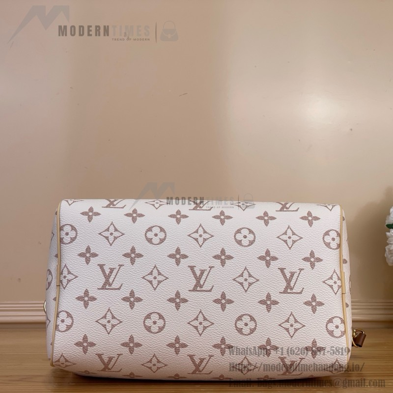 Louis Vuitton Speedy Bandoulière 25 M2A038 Monogram Dune bag with contrasting leather trim