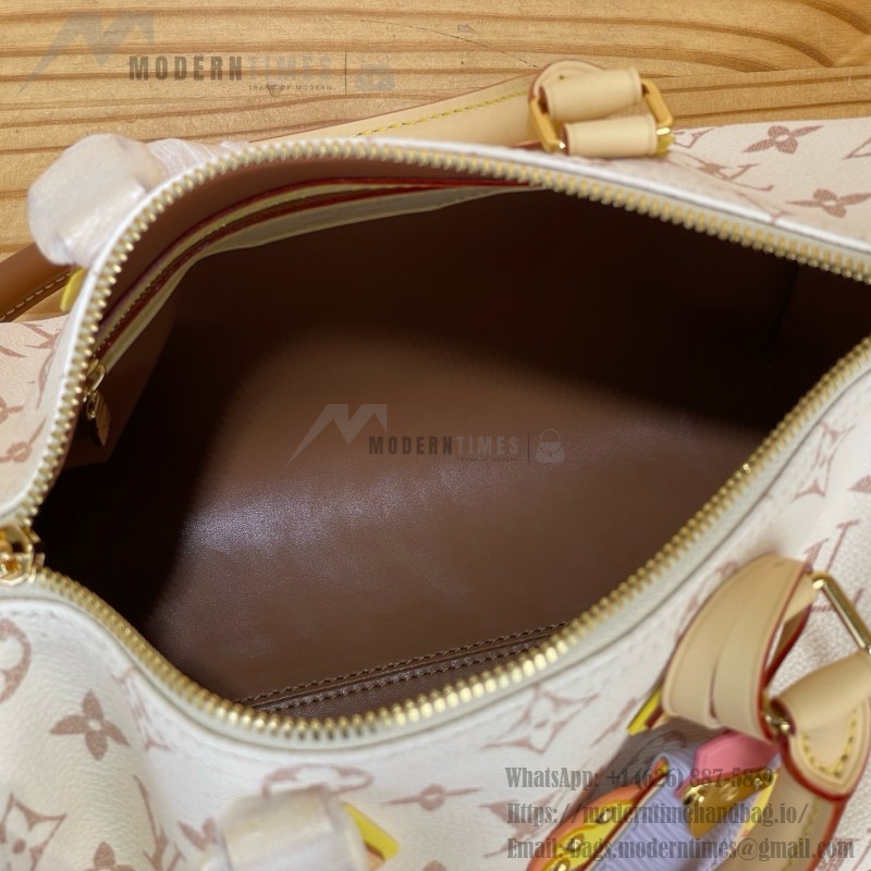 Louis Vuitton Speedy Bandoulière 25 M2A038 Monogram Dune bag with contrasting leather trim