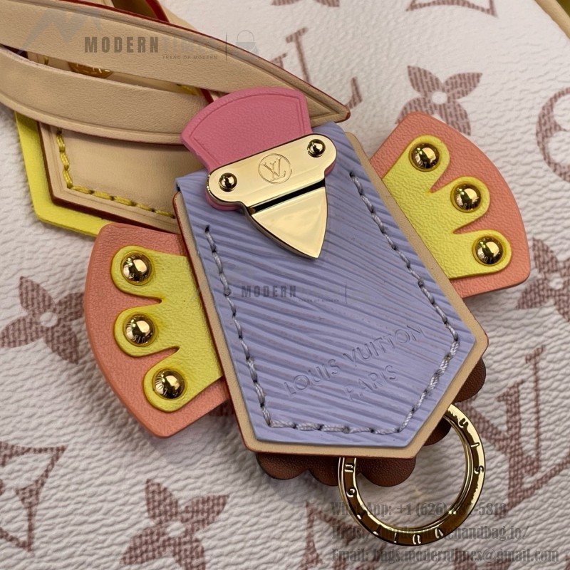 Louis Vuitton Speedy Bandoulière 25 M2A038 Monogram Dune bag with contrasting leather trim