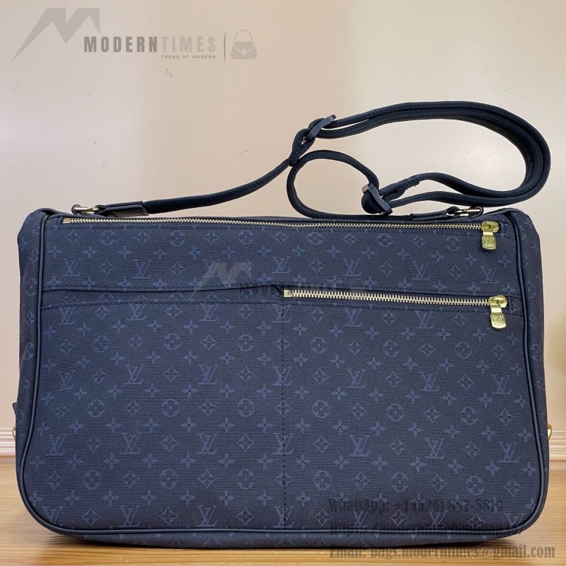 Louis Vuitton-style Saumur Large Monogram canvas shoulder bag M42352 blue M42351 green and M42350 gray