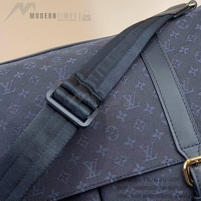 Louis Vuitton-style Saumur Large Monogram canvas shoulder bag M42352 blue M42351 green and M42350 gray
