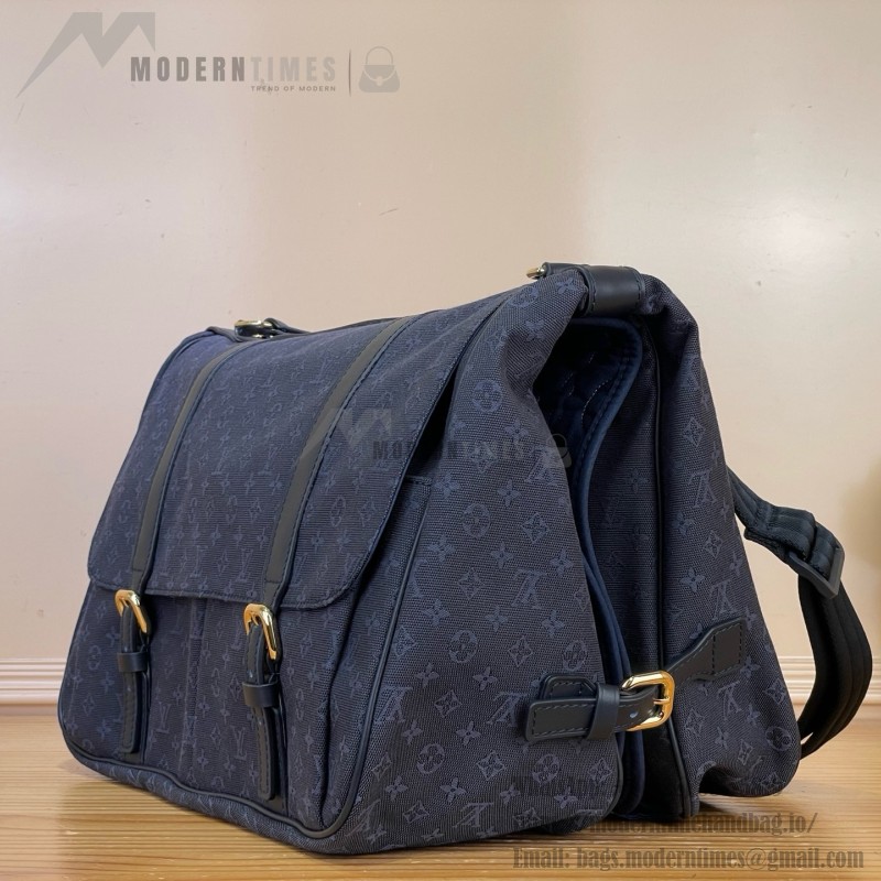 Louis Vuitton-style Saumur Large Monogram canvas shoulder bag M42352 blue M42351 green and M42350 gray